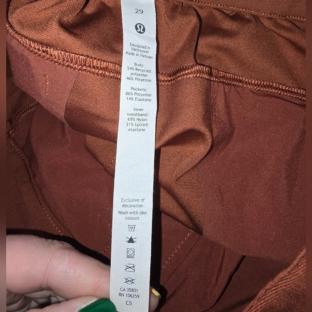 Lululemon Rust High-Waist Rust Jogger Dress Pants Size 29 - Picture 3 of 6